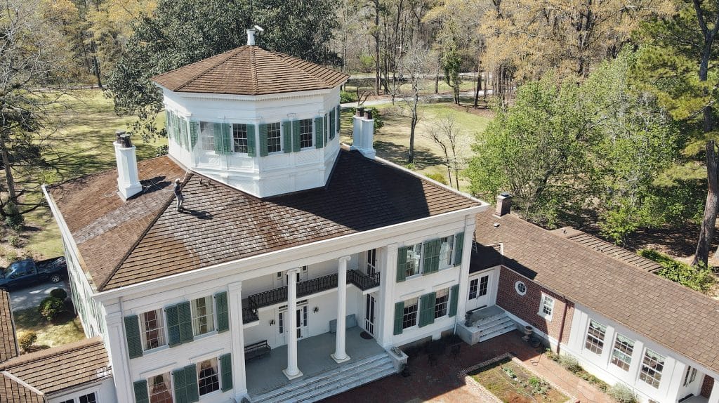 Aerial View of Building's Roof